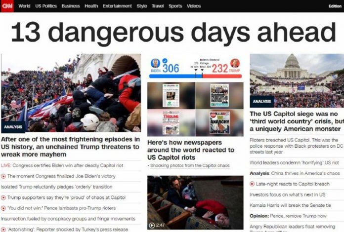 CNN wrote 13 days are dangerous for America
