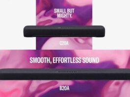 Yamaha SR-C20A SR-B20A sound bar with built-in subwoofers Bluetooth HDMI ARC launched in India