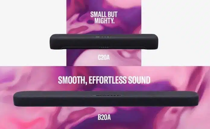 Yamaha SR-C20A SR-B20A sound bar with built-in subwoofers Bluetooth HDMI ARC launched in India