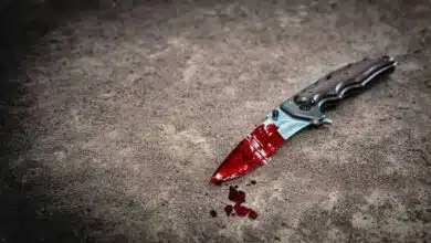 After his wife murder, man went to the police station with a knife covered in blood