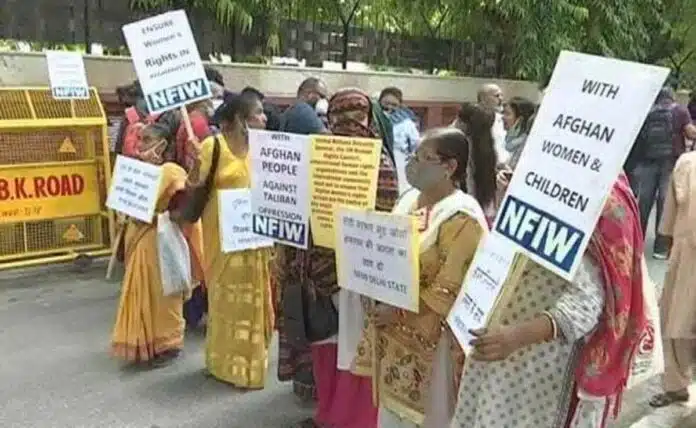 Protect Women in Afghanistan: Protests in Delhi