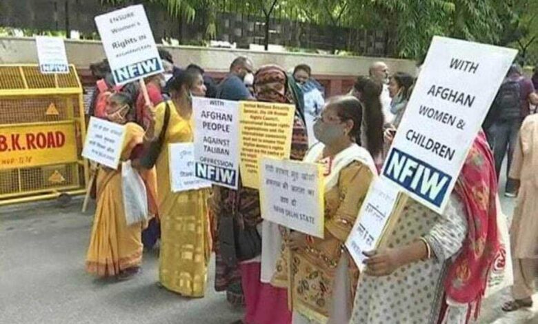 Protect Women in Afghanistan: Protests in Delhi