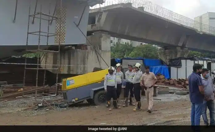 14 injured as flyover under construction collapses in Mumbai