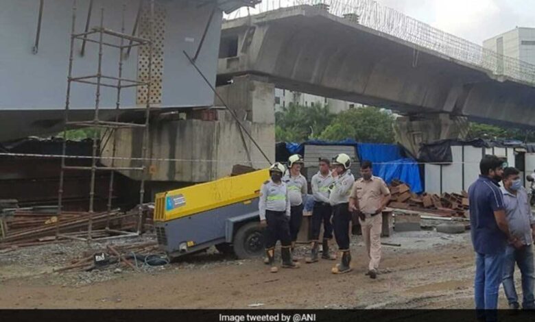14 injured as flyover under construction collapses in Mumbai