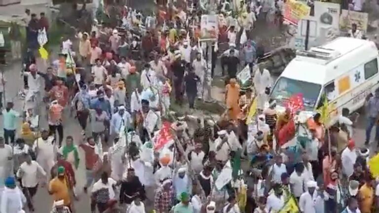 Farmers leaders को संक्षेप में हिरासत में लिया गया: हरियाणा मिनी सचिवालय तक मार्च