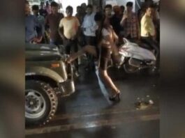 allegedly drunk Delhi Model, blocks army vehicle