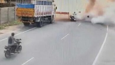 Scooter laden with firecrackers caught fire, father-son died