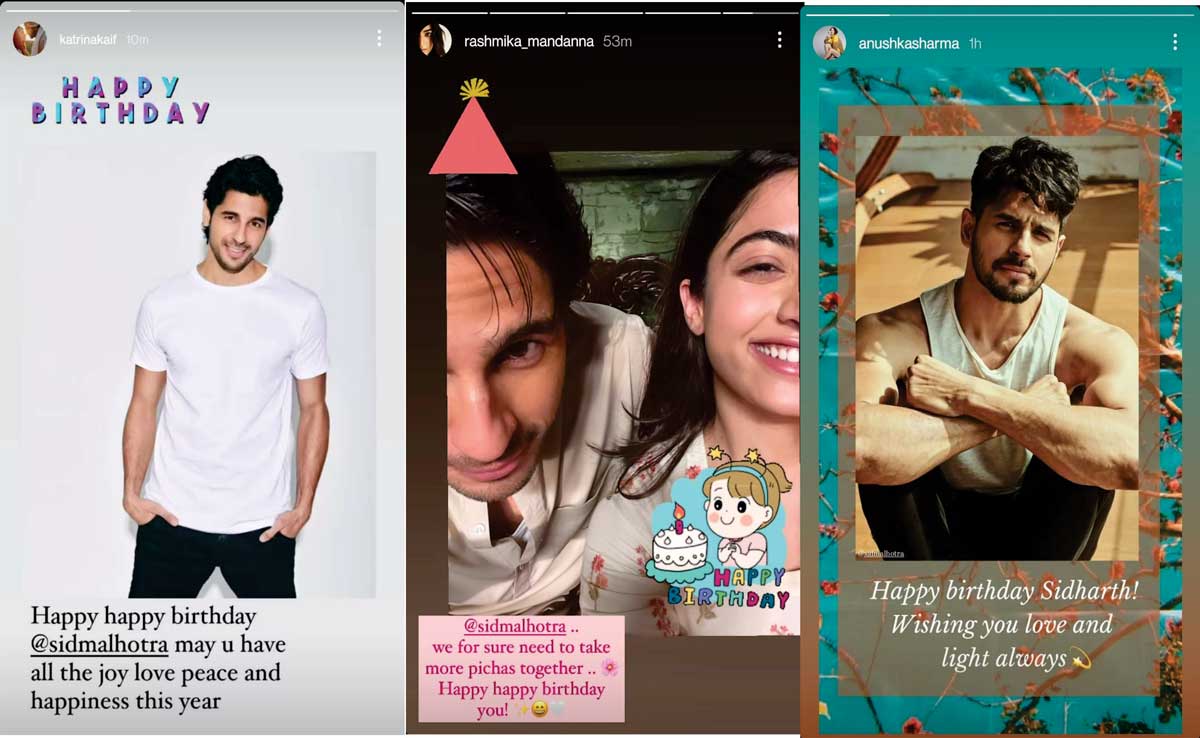 Sidharth Malhotra: Wishes from his co-stars on his birthday.