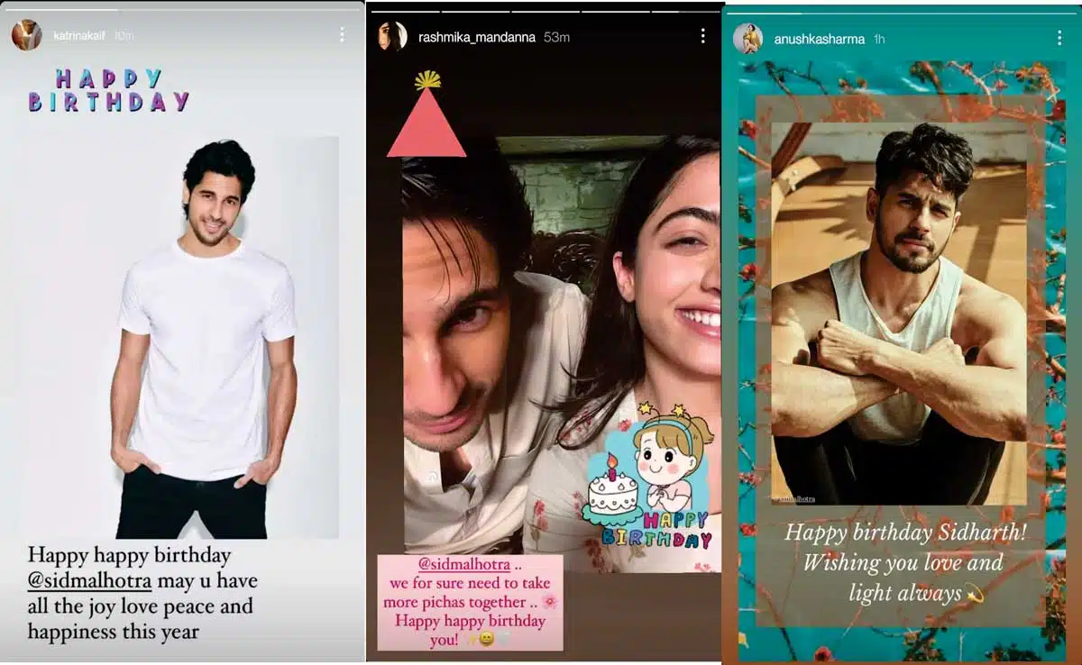 sidharth Sidharth Malhotra: Wishes from his co-stars on his birthday.