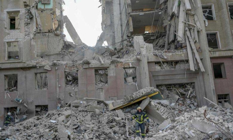 Russian rocket explodes at Ukraine's Mykolaiv administration building