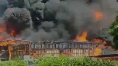 Massive fire at a wedding pandal in Delhi's Rohini