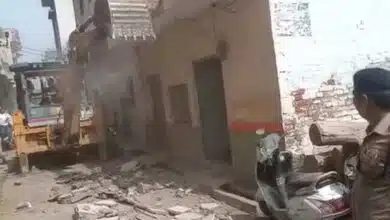 UP Police out with bulldozers after violence on Prophet Remark