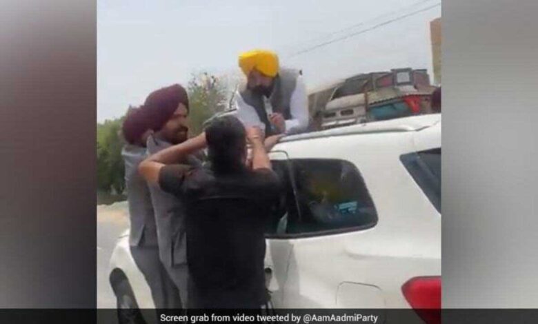 The protester of 'Agneepath' stopped the SUV of Punjab CM