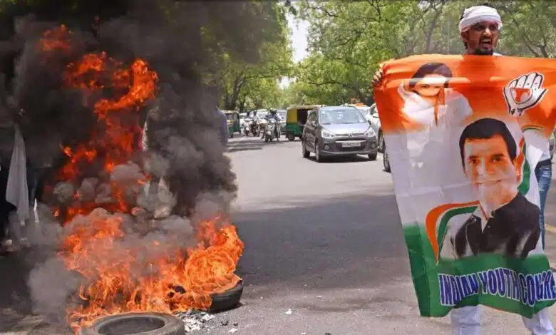 Case filed in Delhi for misbehaving with police during Congress protests