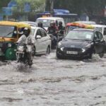 Monsoon in Delhi: Heavy rain, water on roads, heavy jam