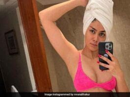Mrunal Thakur looked hot in a pink bikini, see pictures