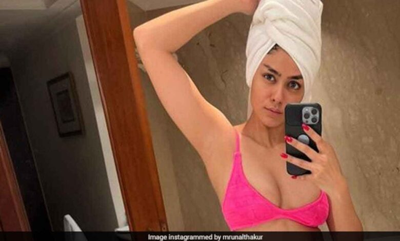 Mrunal Thakur looked hot in a pink bikini, see pictures
