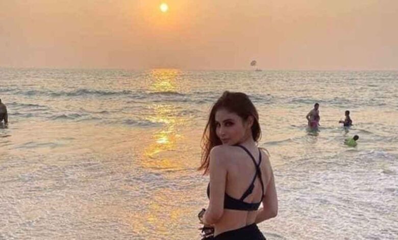 Mouni Roy's bikini pics from the poolside