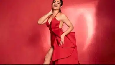 Rashmika Mandanna looking like a red rose