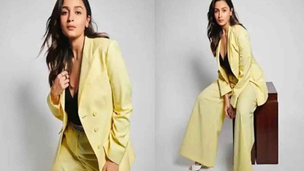 Alia Bhatt stuns in a lemon outfit