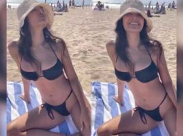 Esha Gupta flaunts curves in a black bikini