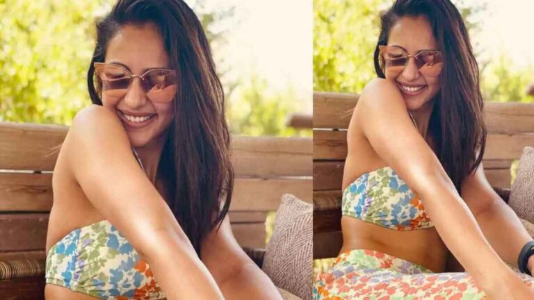 Rakul Preet Singh फ्लोरल सेट में वाइब्स देती हुईं 