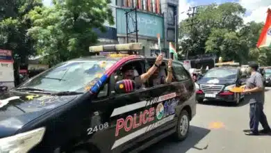 Bijnor Police Tiranga yatra in Dial 112 vehicles