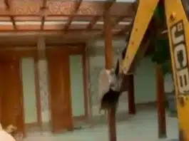 Bulldozer action against politician in Noida