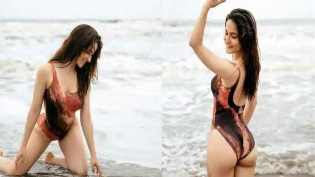 In hot swimsuit Elli Avrram turns 'water baby'