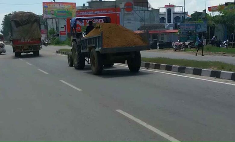 Illegal mining being done in Nurpur Bijnor