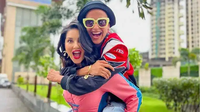 Sunny Leone dances with Ruhee Dosani