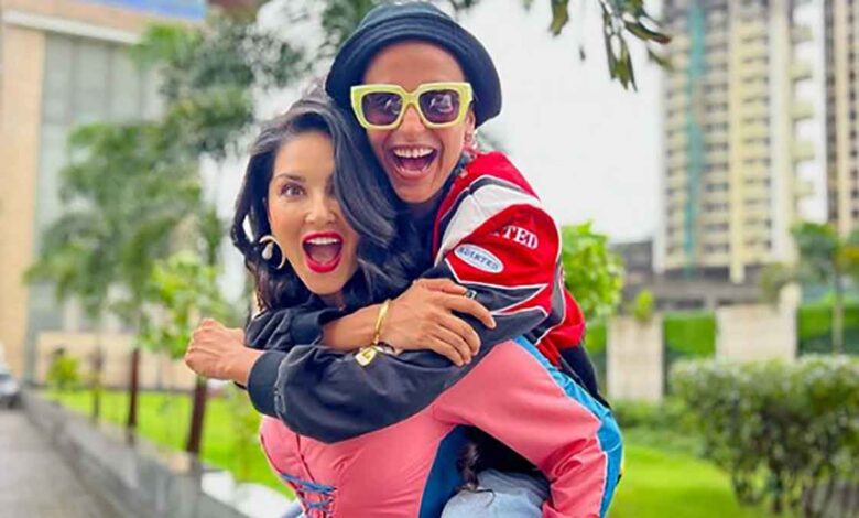 Sunny Leone dances with Ruhee Dosani