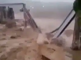 Railway bridge collapsed amid heavy rain in Himachal's Kangra