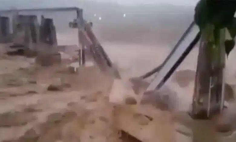 Railway bridge collapsed amid heavy rain in Himachal's Kangra