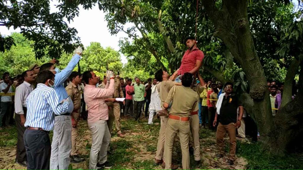 Man body found hanging in Amroha mango orchard