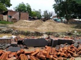 Under construction wall collapses in Budaun