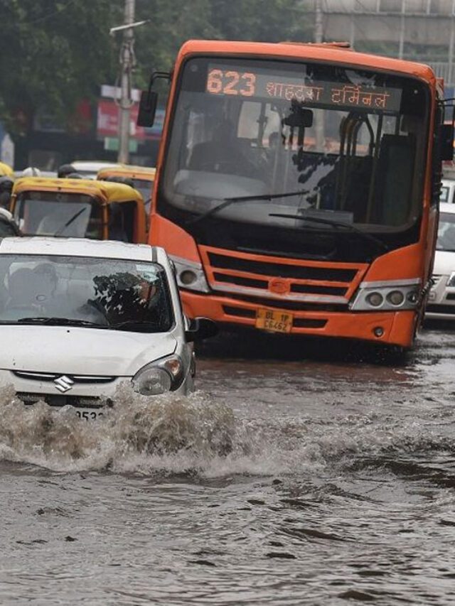 Waterlogging in parts of Delhi and Gurgaon after heavy rains