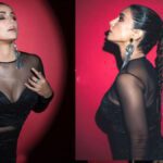 Hina Khan poses sultry in a black see-through dress