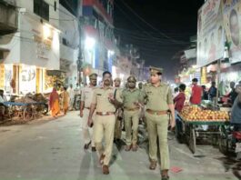 Amethi police force patrolling in view of festivals