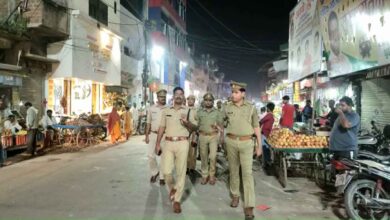 Amethi police force patrolling in view of festivals