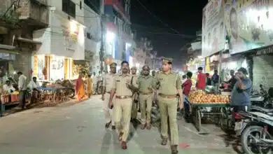 Amethi police force patrolling in view of festivals