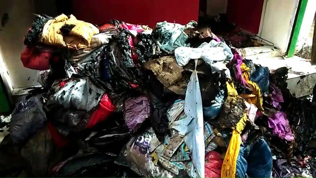 Fire breaks out in clothes shop in Sultanpur