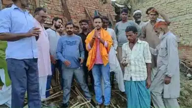 House collapsed in heavy rain in Sambhal social worker helped