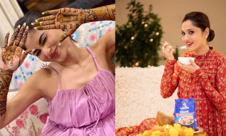 Mouni Roy, Ankita share first Karwa Chauth picture