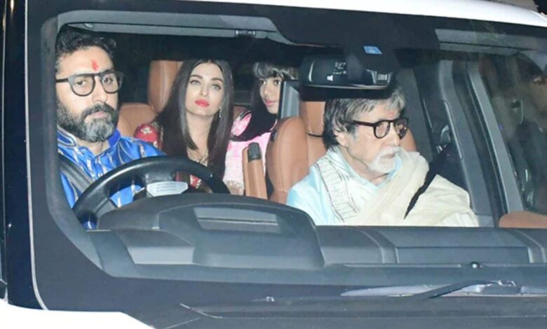 amitabh Bachchan celebrated diwali festival with family and friends