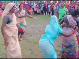 women playing Kabaddi in saree, Viral video