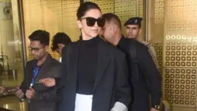 Deepika Padukone was spotted at the Mumbai airport