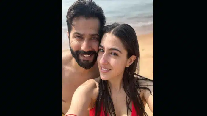 Sara and Varun are enjoying a beach day in Goa.