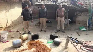 Amethi excise team recovered 45 litres of illegal raw liquor