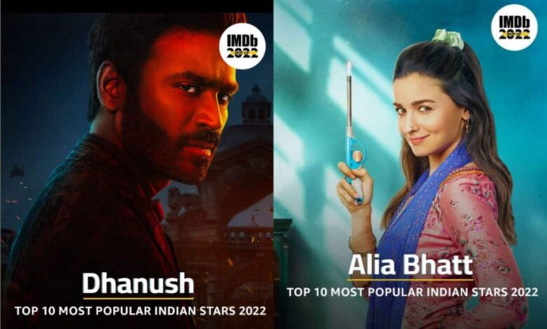 Dhanush tops IMDb's list of 10 most popular Indian stars